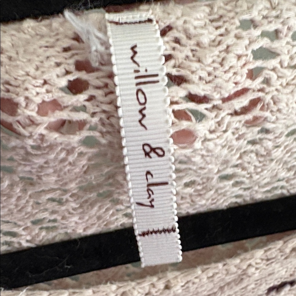 Willow & Clay Cream cotton Knit Sweater M - Picture 7 of 7